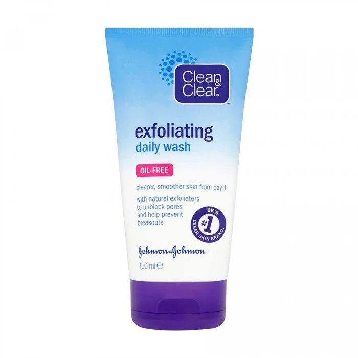 Clean & Clear Oil Free Exfoliating Daily Wash 150ml Soft and clear skin from day 1. Effectively remove dirt, oil, and dead skin. Prevents pimples. Oil free face wash. | Veela Beauty Clean & Clear Oil Free Exfoliating Daily Wash 150ml |