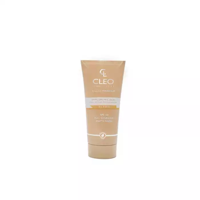 Cleo Makeup Hyaluronic Acid Foundation -Beige - 30ml Cleo Foundation with Hyaluronic Acid is designed to provide excellent