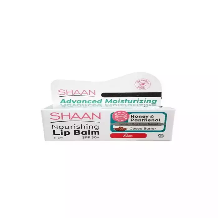 Shaan Nourishing lip balm Rose spf30 5g descriptionShaan Lip Balm with SPF30 moisturizes the lips and treats cracks and severe Shaan Nourishing lip balm Rose spf30 5g descriptionShaan Lip Balm with SPF30 moisturizes the lips and treats cracks and severe