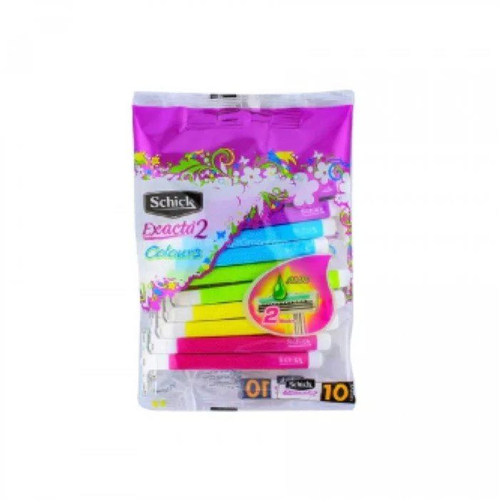 Schick Exacta2 Women Colours 10Pcs | Veela Beauty Schick Exacta2 Women Colours 10Pcs | Veela Beauty