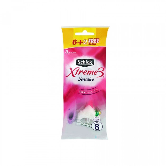 يشتمل Schick Xtreme3 Sensitive على 3 شفرات