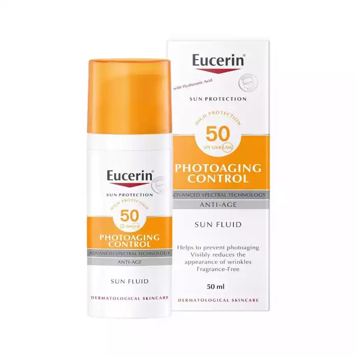 Eucerin Face Sunscreen Photoaging Control Anti-Age Sun Fluid, SPF50 50ml Eucerin Sun Protection Fluid SPF 50Key Features:High Eucerin Face Sunscreen Photoaging Control Anti-Age Sun Fluid, SPF50 50ml Eucerin Sun Protection Fluid SPF 50Key Features:High