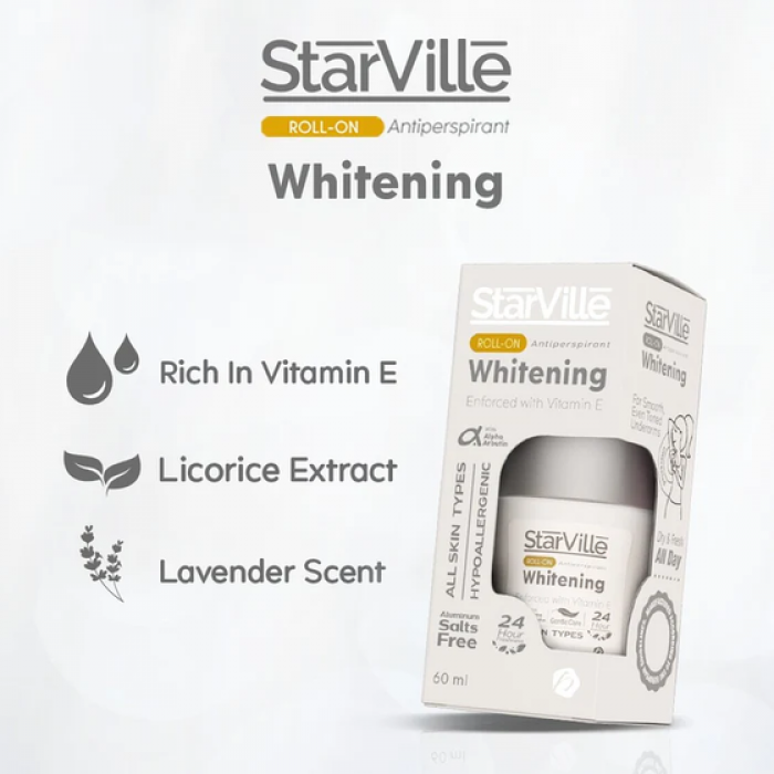 Starville Whitening Roll On Lavender Scent 60 ml