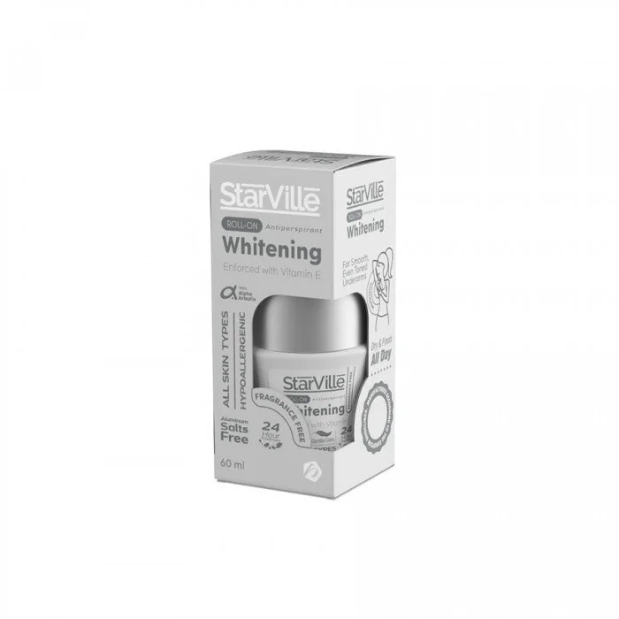 Starville Whitening Roll On Fragrance Free 60 ml Starville Whitening Roll-On Deodorant Without FragranceFor All Skin