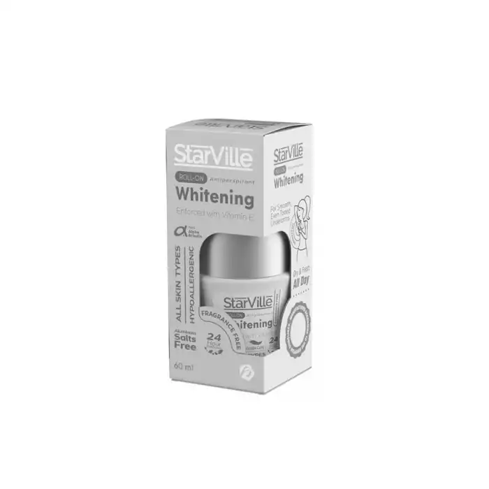 Starville Whitening Roll On Fragrance Free 60 ml Starville Whitening Roll-On Deodorant Without FragranceFor All Skin