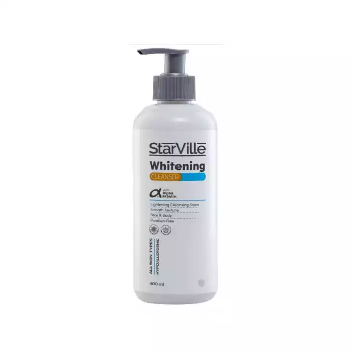 Starville Whitening Cleanser 400ml
Key Features:Suitable for All Skin Types: Safe for use on the face, body, and sensitive areas. Starville Whitening Cleanser 400ml
Key Features:Suitable for All Skin Types: Safe for use on the face, body, and sensitive areas.