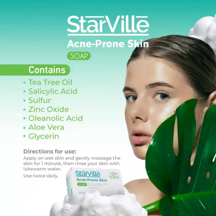 Starville Acne Prone Skin Soap 100 gm
Product Overview: Starville Acne Prone Skin Soap is formulated with strong active Starville Acne Prone Skin Soap 100 gm
Product Overview: Starville Acne Prone Skin Soap is formulated with strong active