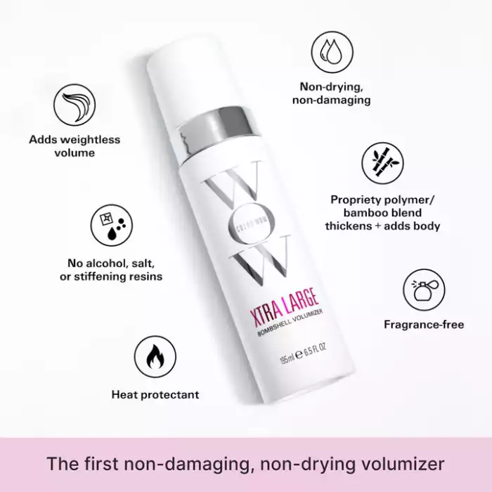 Color Wow Xtra Large Bombshell Volumizer 200ml
Description:Color Wow XtraLarge Bombshell Volumizer: The Secret to Big, Bouncy Color Wow Xtra Large Bombshell Volumizer 200ml
Description:Color Wow XtraLarge Bombshell Volumizer: The Secret to Big, Bouncy