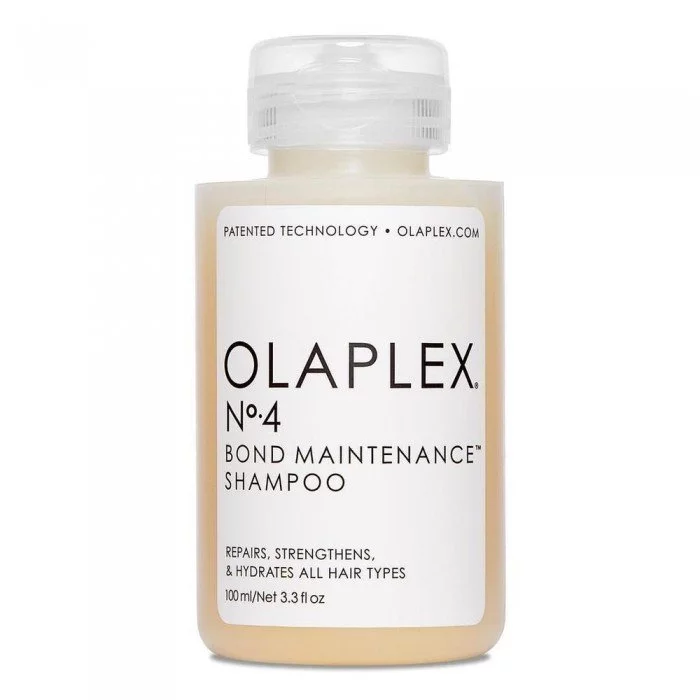 Olaplex No.4 Bond Maintenance Shampoo 100 ML A highly nourishing and reparative shampoo. N°4 Shampoo repairs and protects hair from everyday stresses including damaged hair, split ends, and frizz by re-linking broken bon | Veela Beauty Olaplex No | فييلا بيوتي